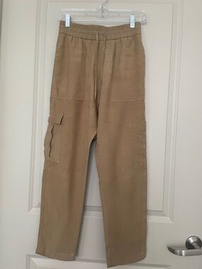 Zara Elastic High Waist Cargo Pants size XS